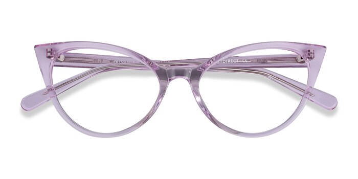 Clear Purple Quartet -  Colorful Acetate Eyeglasses