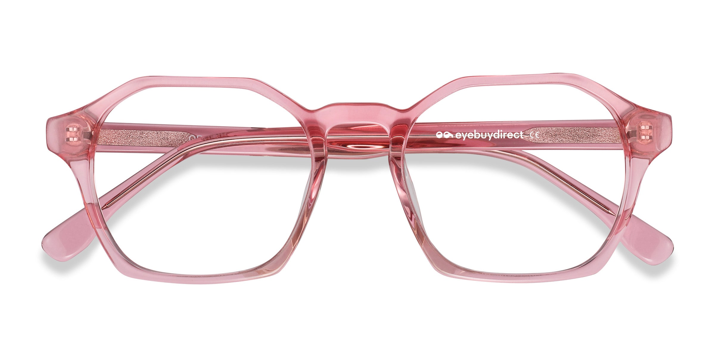 Orchid Geometric Clear Pink Glasses for Women |