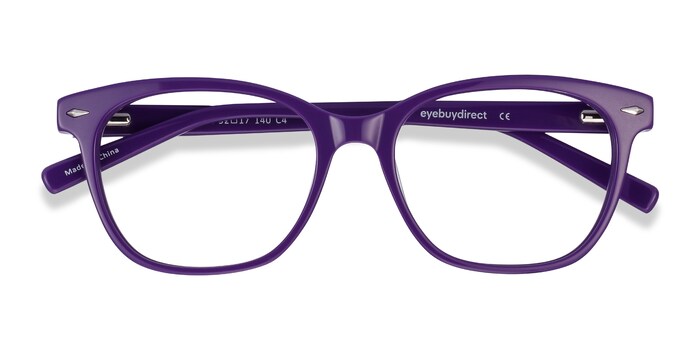 Paeonia Cat Eye Purple Floral Glasses for Women