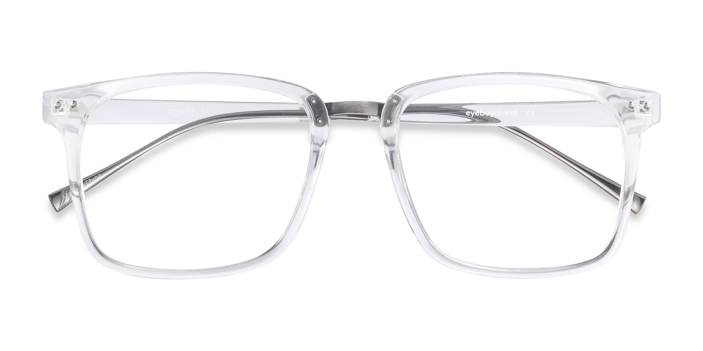 Forte Square Clear Glasses for Men Eyebuydirect