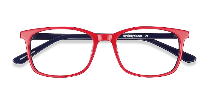 Red & Navy July -  Colorful Acetate Eyeglasses