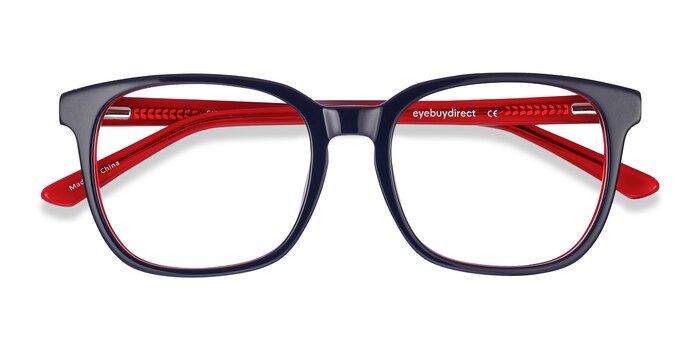 Navy & Red Firework -  Colorful Acetate Eyeglasses