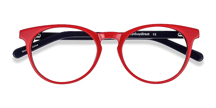Red & Navy Tradition -  Colorful Acetate Eyeglasses