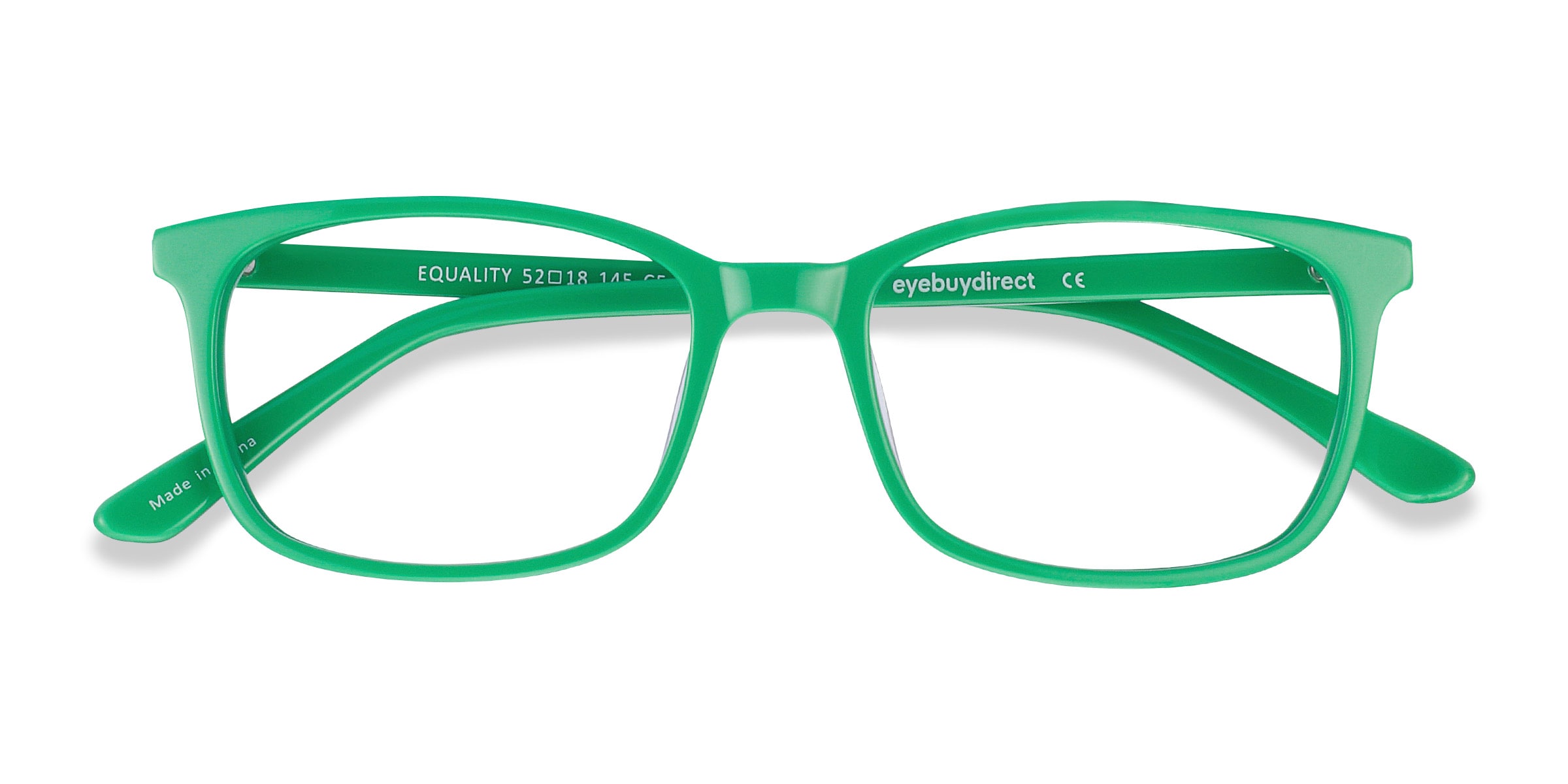 Equality Rectangle Green Full Rim Eyeglasses | Eyebuydirect Canada