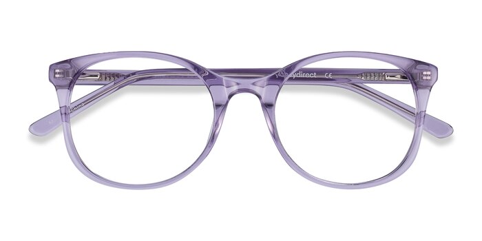 Clear Purple Greta -  Colorful Acetate Eyeglasses