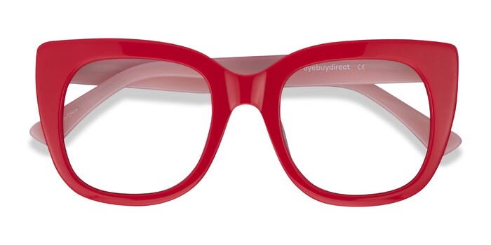Progressive Transitions Eyeglasses Online with Large Fit, Horn, Full-Rim Acetate Design — Unique in Red & Pink/Burgundy & Black/Black & Panther by
