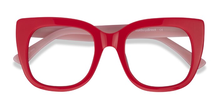 Red & Pink Unique -  Fashion Acetate Eyeglasses
