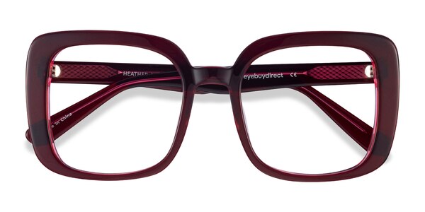 Heather prescription eyeglasses (Burgundy)