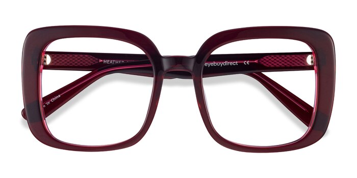 Burgundy Heather -  Vintage Acetate Eyeglasses