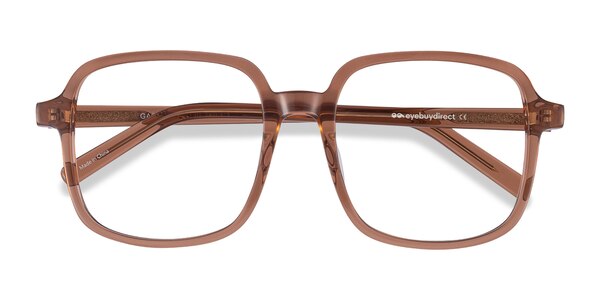 Gaston prescription eyeglasses (Clear Brown)