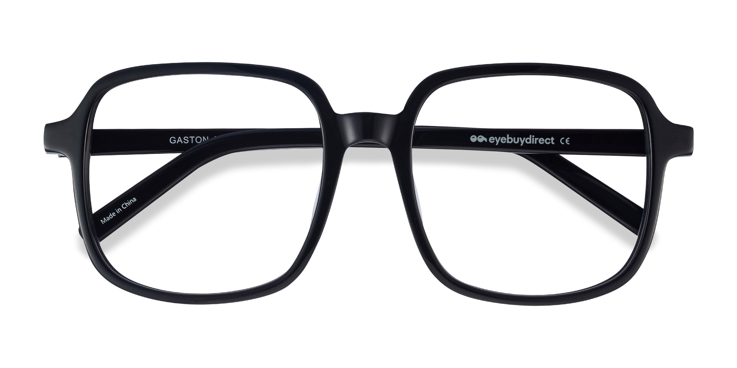 Gaston Square Black Glasses for Men Eyebuydirect