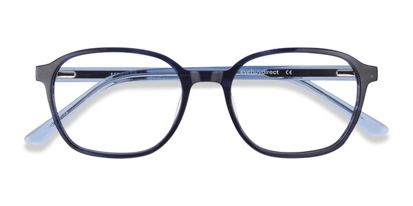 Efficient Rectangle Blue Striped Full Rim Eyeglasses | Eyebuydirect