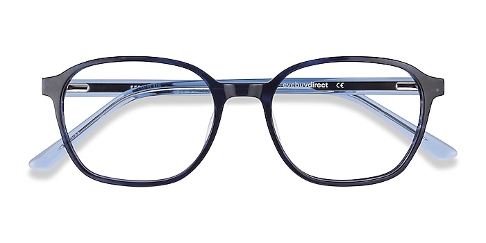 Blue Striped Efficient -  Classic Acetate Eyeglasses