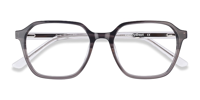 Black Striped Glib -  Classic Acetate Eyeglasses