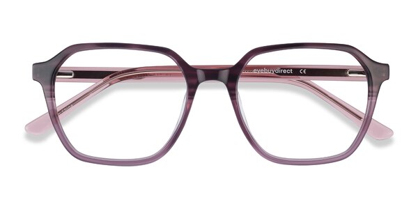 Glib prescription eyeglasses (Purple Striped)