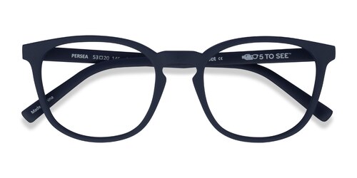 Unisex S Square Abyssal Blue Eco Friendly,Plastic Prescription Eyeglasses - Eyebuydirect S Persea