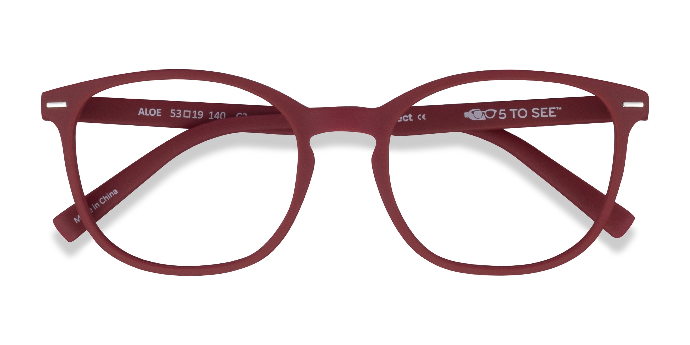 Unisex s round Crimson Plastic Prescription eyeglasses - Eyebuydirect s Aloe 52$