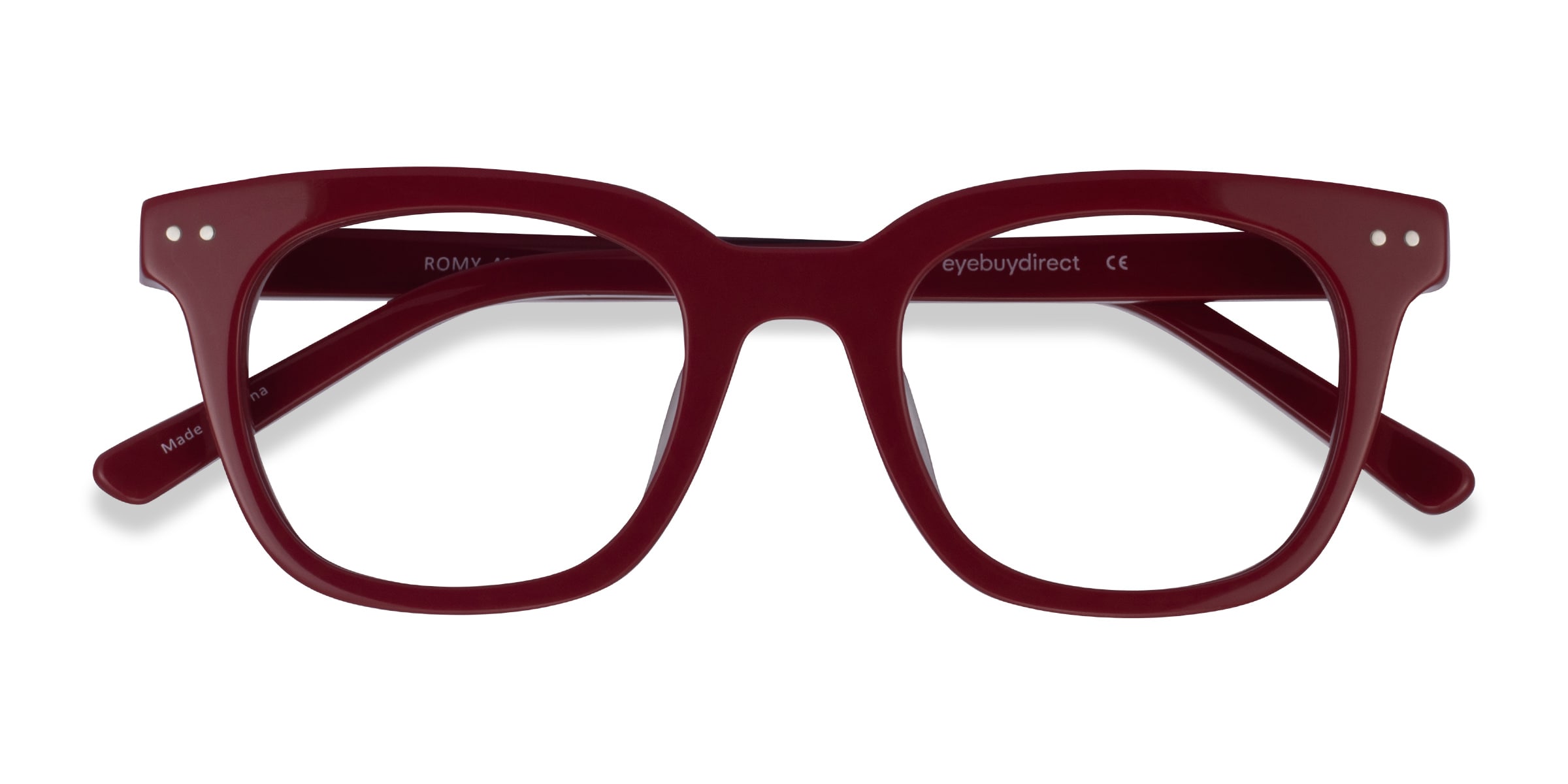 Burgundy eyeglasses store