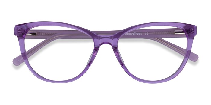 Clear Purple Sing -  Colorful Acetate Eyeglasses