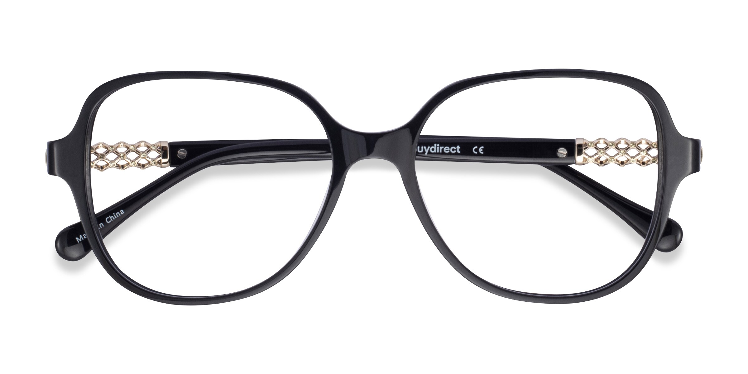 Precious - Carré Noir Monture Lunettes de vue Pour Femmes