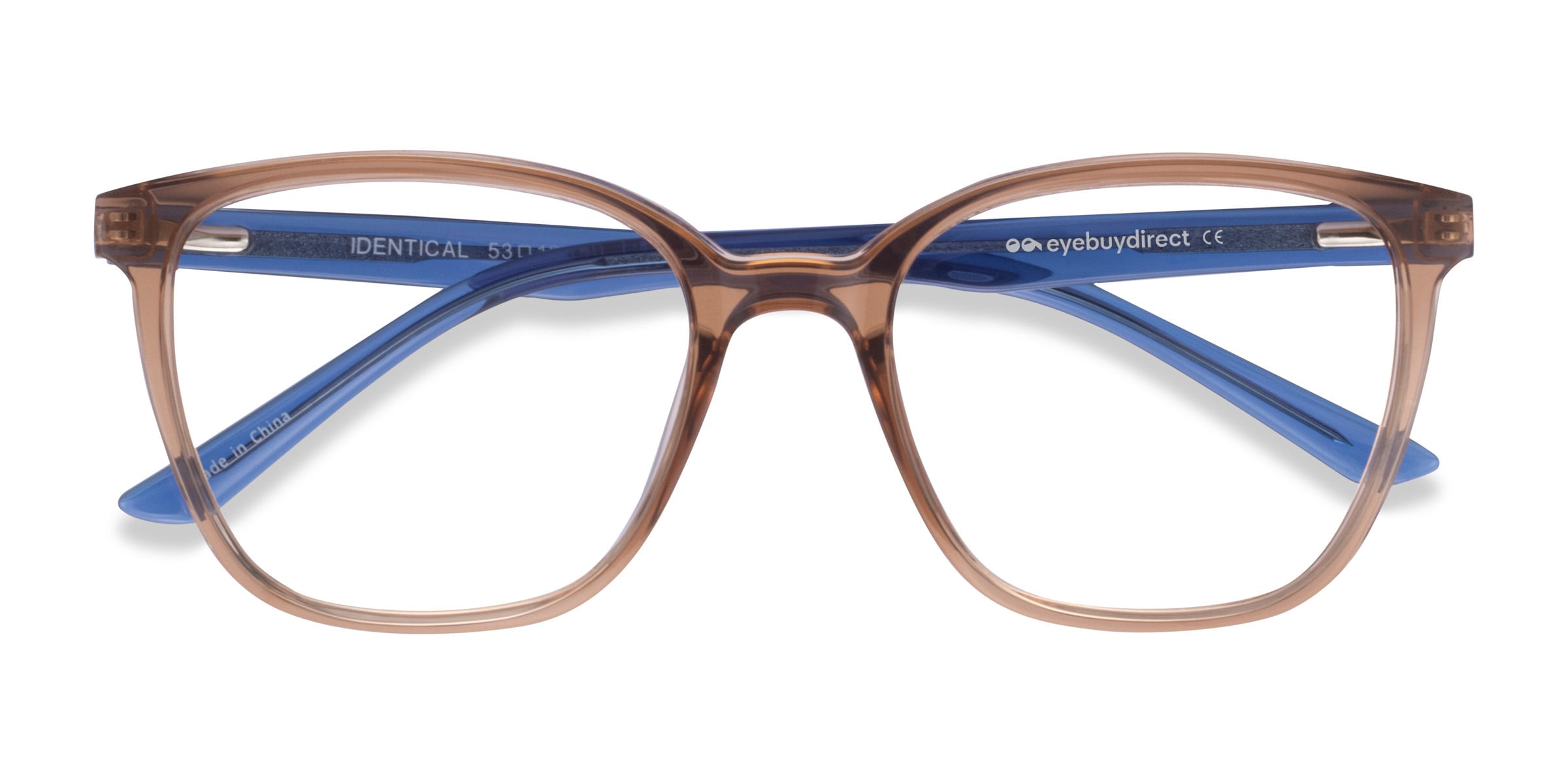 Identical Square Clear Brown Blue Glasses for Women Eyebuydirect