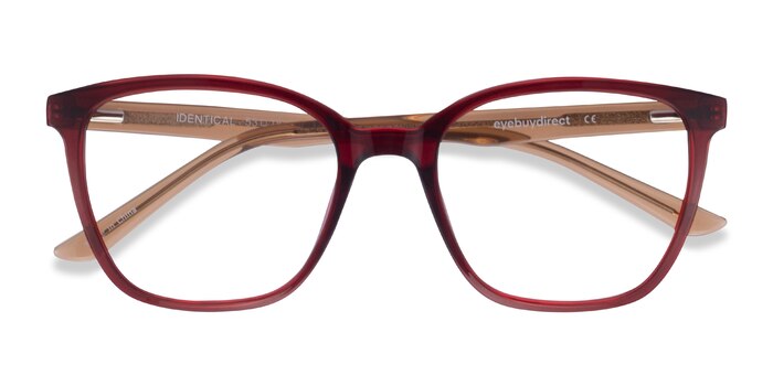 Clear Red & Clear Brown Identical -  Geek Plastic Eyeglasses