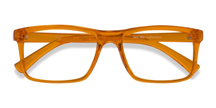 Clear Orange Community -  Colorful Plastic Eyeglasses
