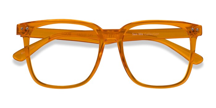 Clear Orange Freedom -  Colorful Plastic Eyeglasses