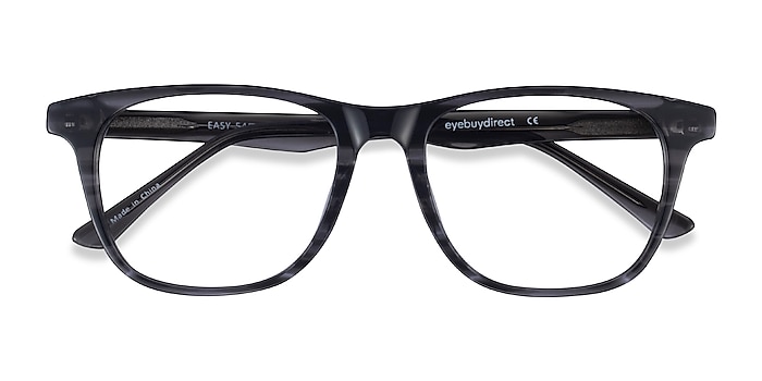 Gray Striped Easy -  Acetate Eyeglasses