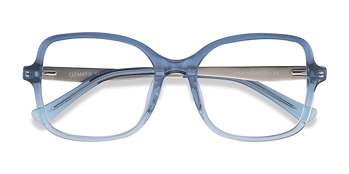 Clear Blue Clematis -  Acetate Eyeglasses