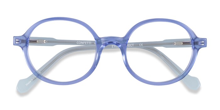 Clear Blue Confetti -  Acetate Eyeglasses