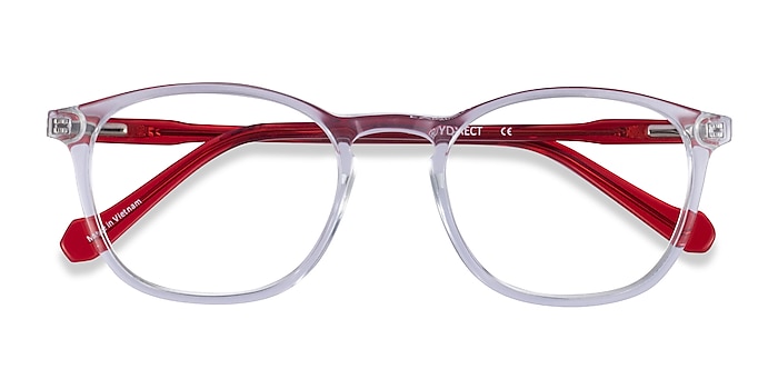 Clear Red Skate -  Acetate Eyeglasses