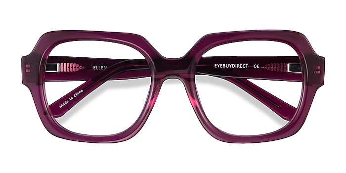 Clear Purple Ellen -  Acetate Eyeglasses