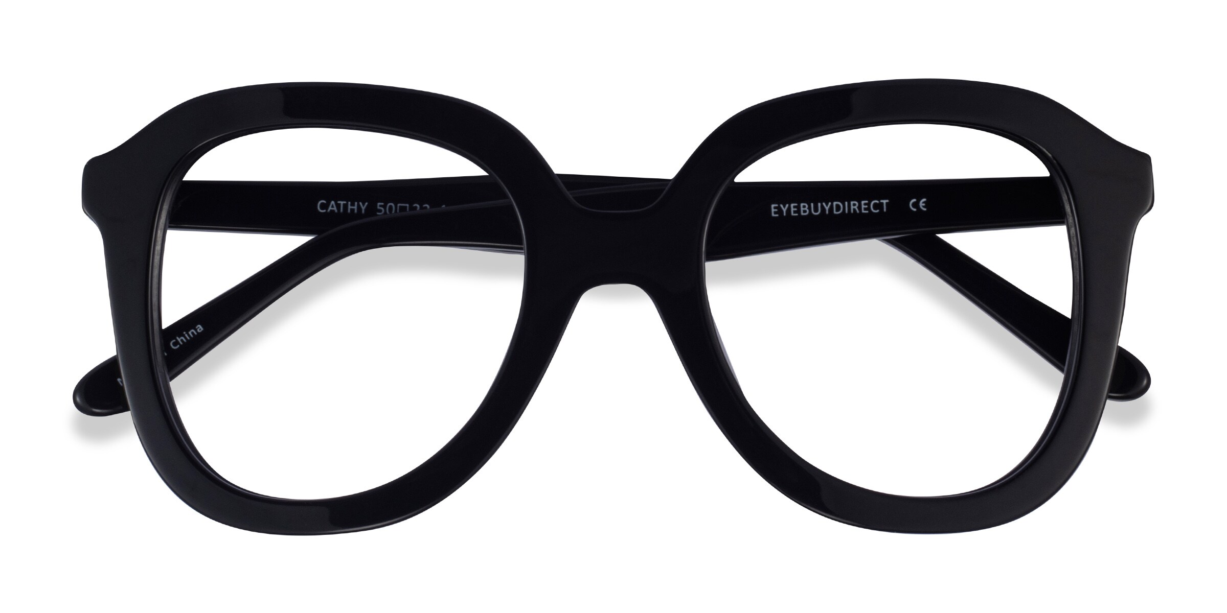 Cathy　38サイズ Cathy Square Black Glasses for Women | Eyebuydirect