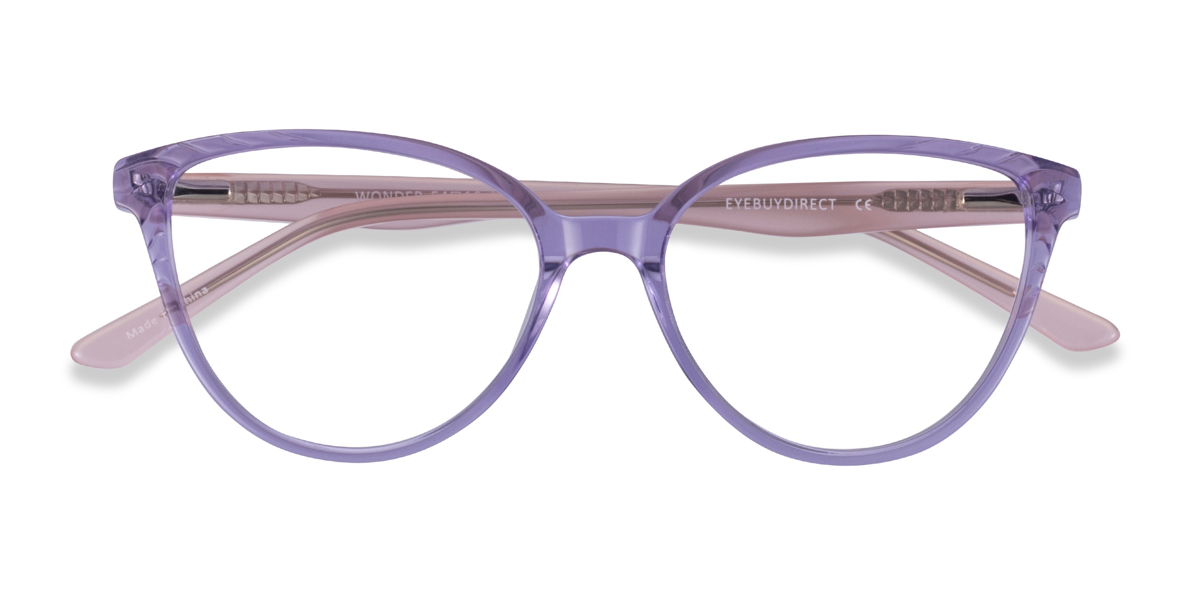 Wonder Cat Eye Clear Purple Pink Glasses for Women | Eyebuydirect