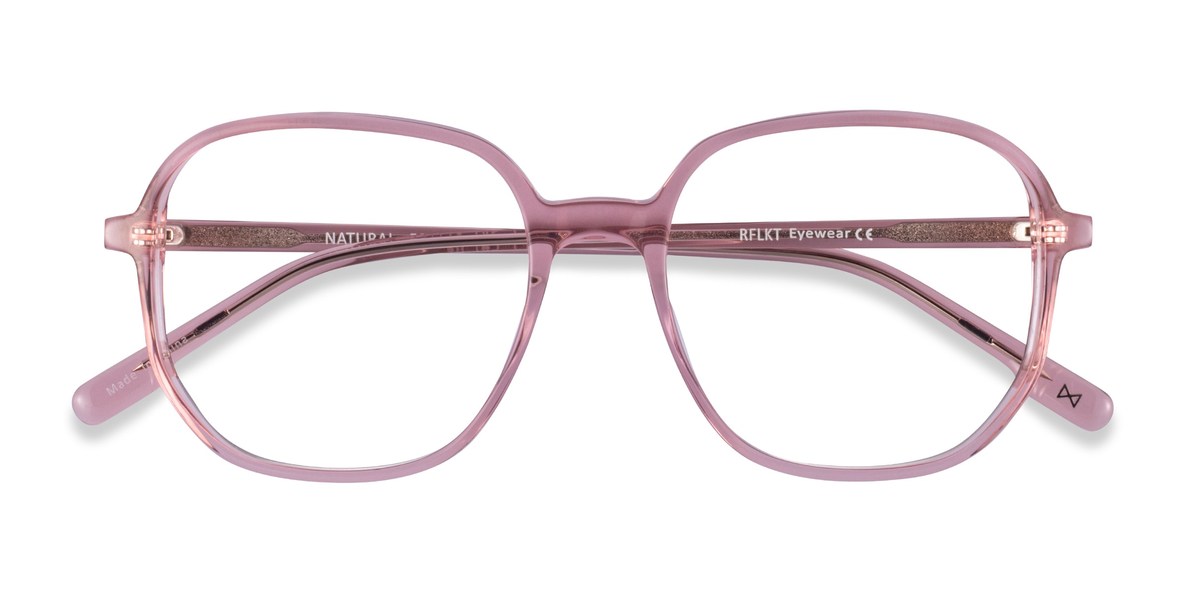 Natural Square Clear Pink Glasses for Women | Eyebuydirect