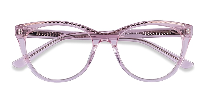 Clear Pink Rose Gold Felicity -  Acetate Eyeglasses
