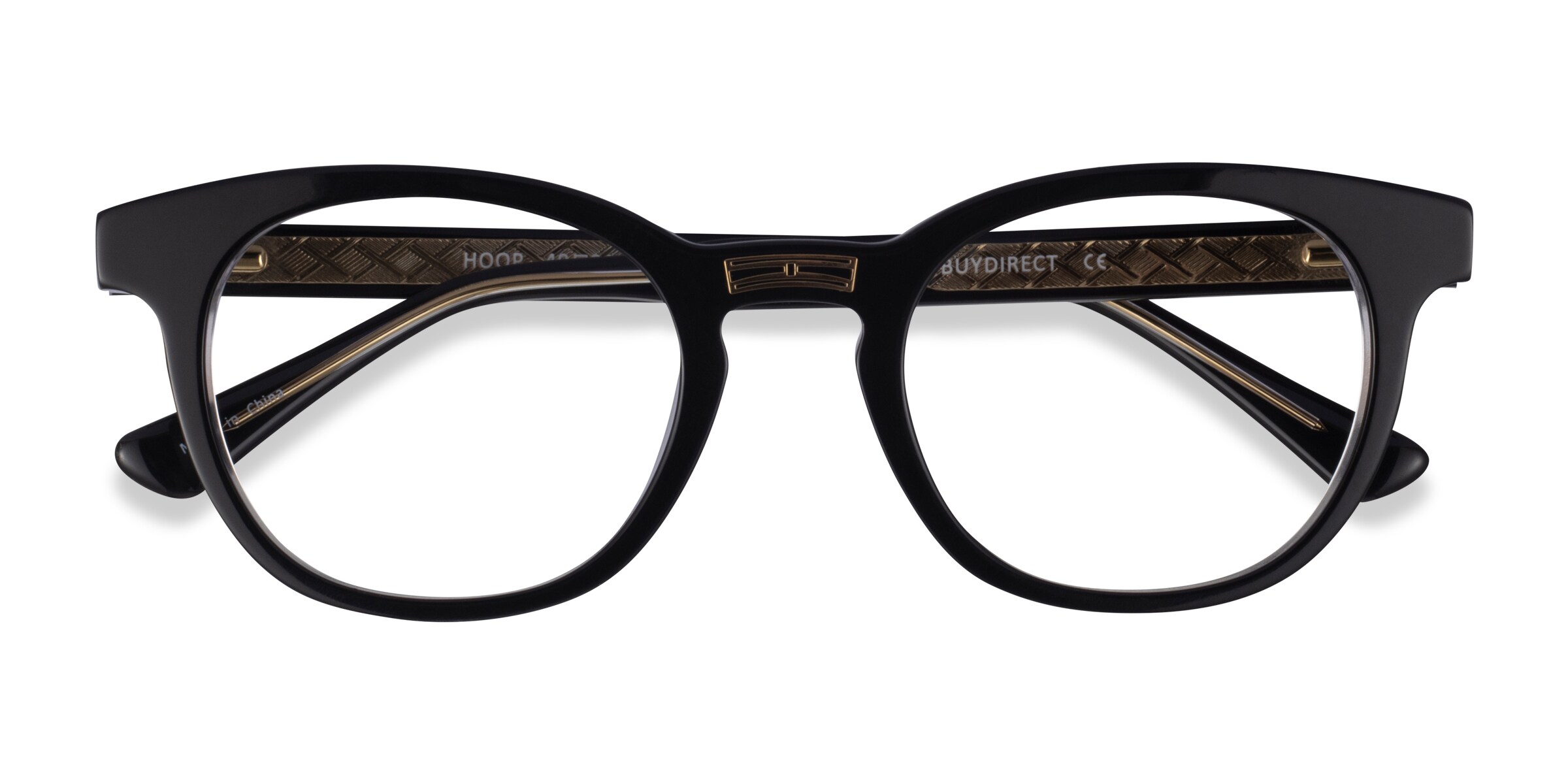 black rimmed specs