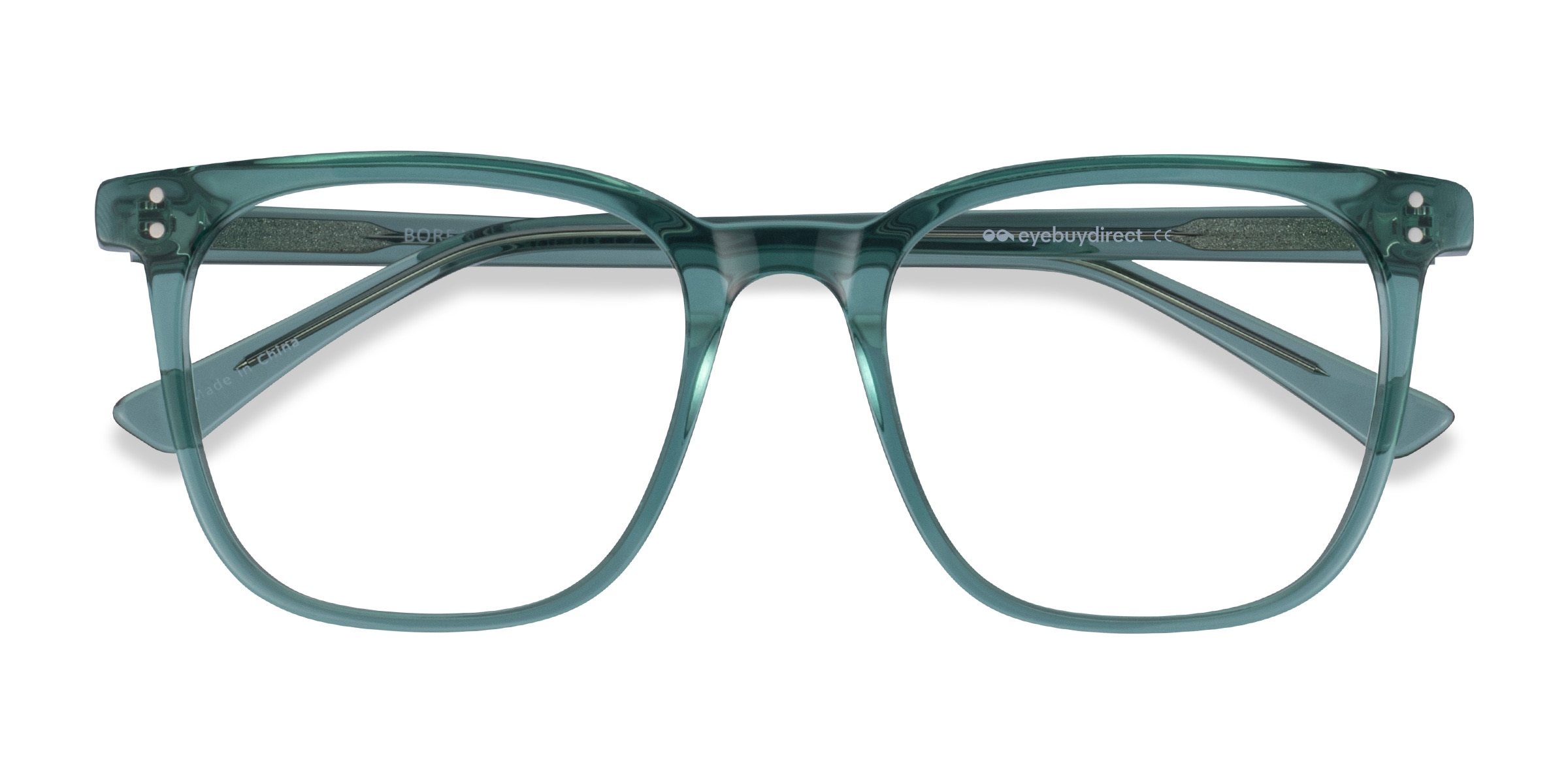 Boreal Square Clear Green Glasses for Men |