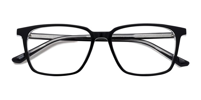 Black   Clear Juliana -  Geek Acetate Eyeglasses