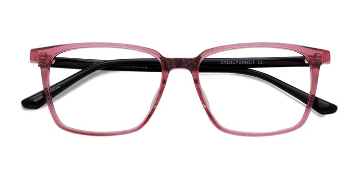 Glitter Pink   Black Juliana -  Geek Acetate Eyeglasses