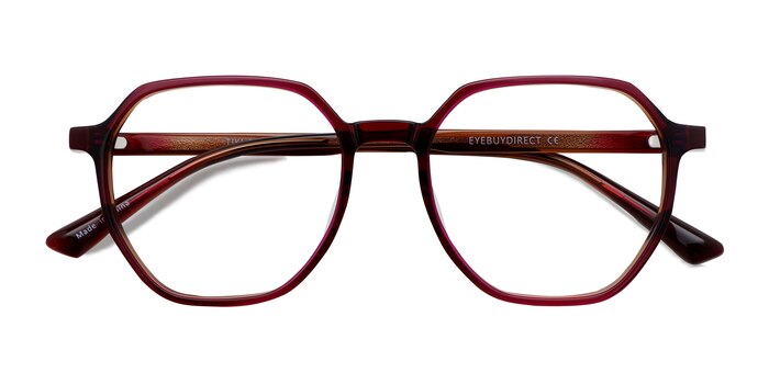 Brown   Pink Tiki -  Geek Acetate Eyeglasses