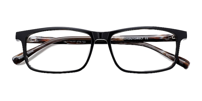 Black Striped Jonas -  Geek Acetate Eyeglasses