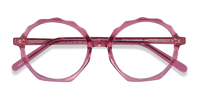Clear Pink Anemone -  Acetate Eyeglasses