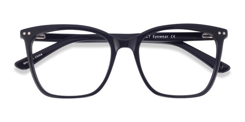 Female S Square Black Acetate,Eco Friendly Prescription Eyeglasses - Eyebuydirect S Meliora