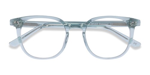 Unisex S Square Clear Green Acetate,Eco Friendly Prescription Eyeglasses - Eyebuydirect S Auburn