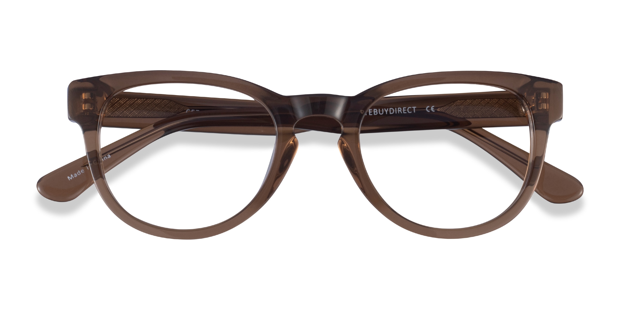 Cezanne Cat Eye Clear Brown Full Rim Eyeglasses |