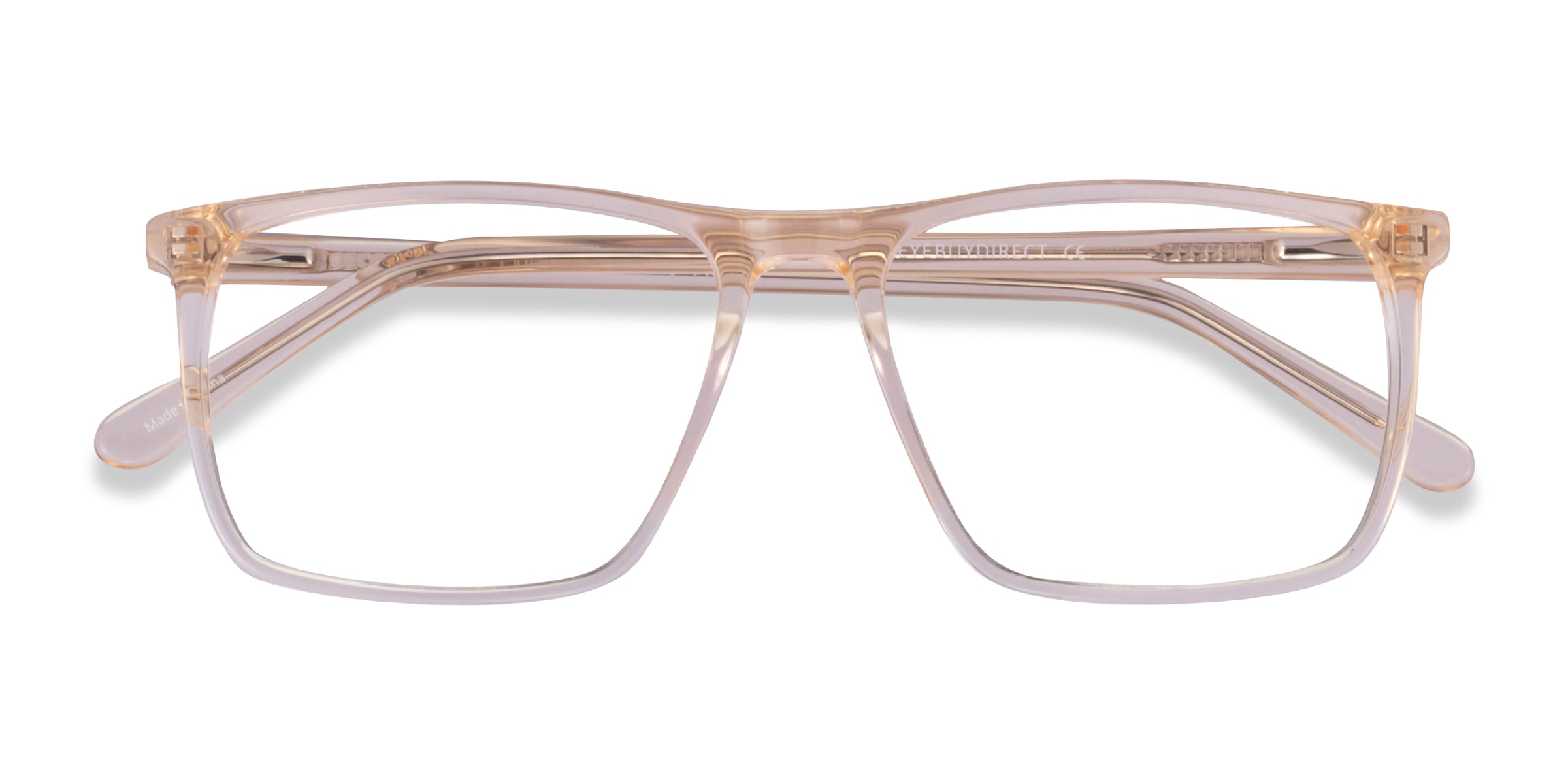 Fairmont Rectangle Clear Yellow Glasses for Men |