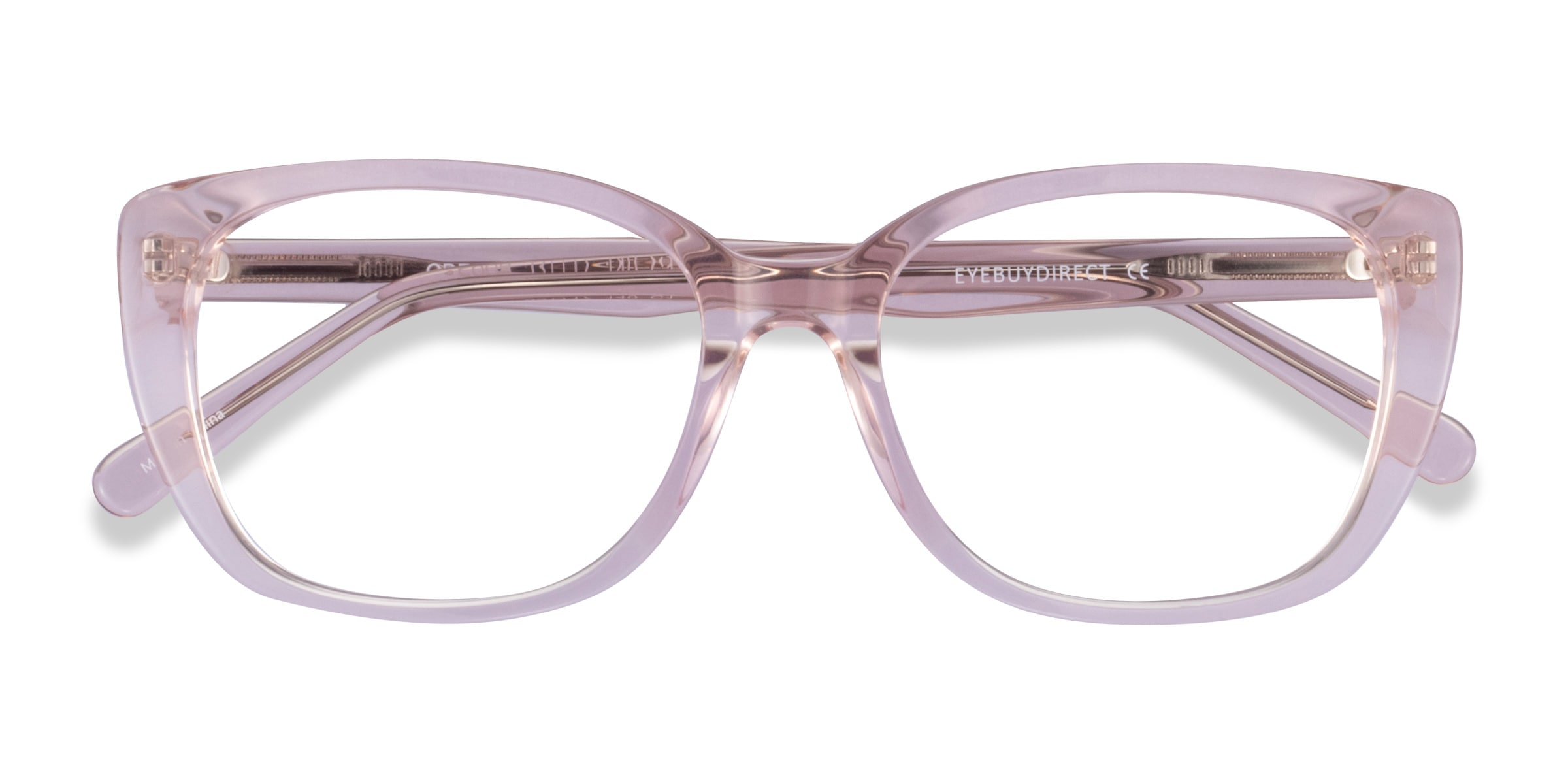 Odessa Rectangle Clear Pink Glasses for Women |