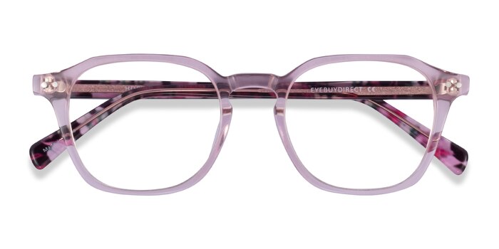Clear Pink Floral Hopkins -  Acetate Eyeglasses